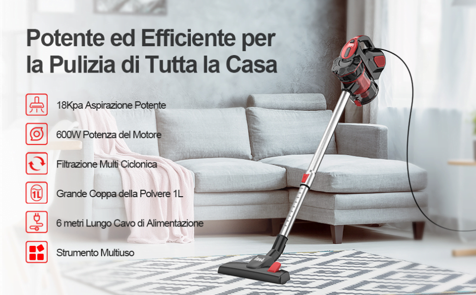 Recensione Aspirapolvere con filo Inse I5 - CeoTech