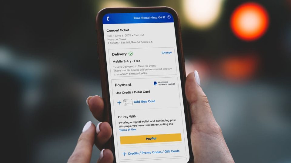 Ticket Master Paypal