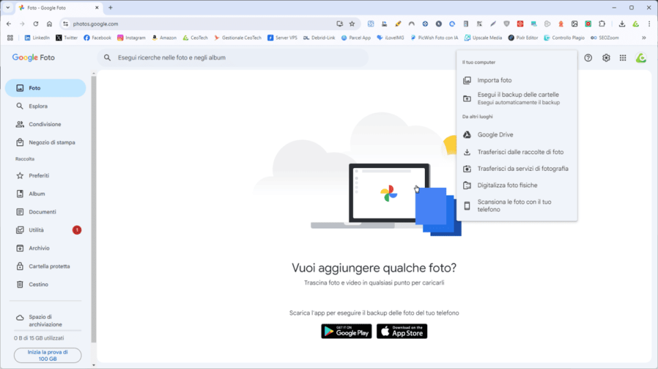 google foto nuovo backup automatico delle cartelle da pc