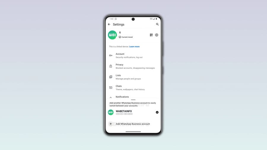 whatsapp business testa il supporto multi account su android 1
