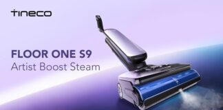 tineco floor one s9 artist boost steam in italia 230°c e 25 kpa